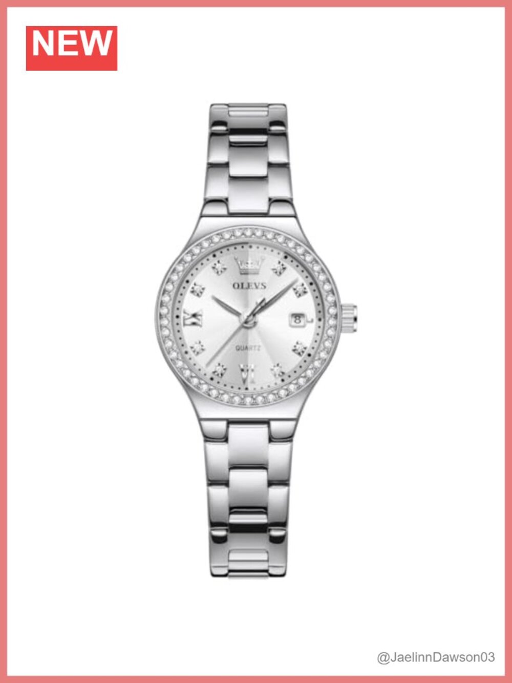 Luxury Diamond Quartz Watch for Women Small Wrist Stainless Steel Waterproof